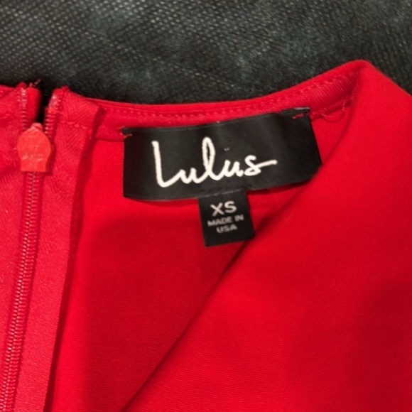 🔥NWT Lulu's Vibrant Red Fitted Dress🔥 - Picture 4 of 6